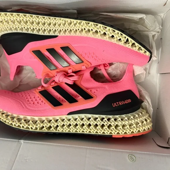 Adidas Ultra 4D Pink Black Women 11 Mens 10 100% Authentic - Picture 6 of 9